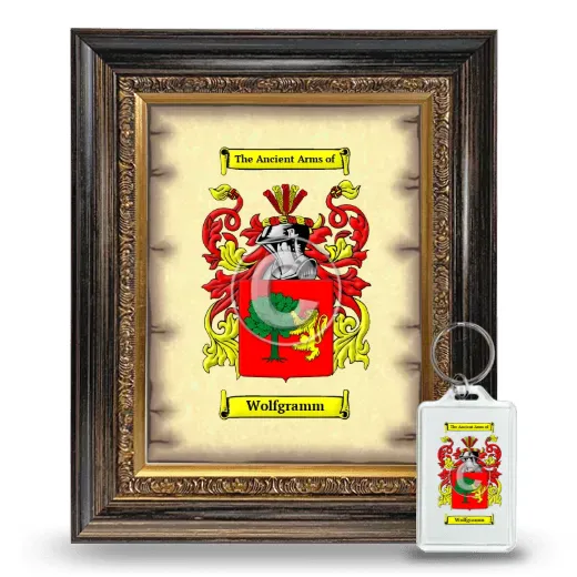 Wolfgramm Framed Coat of Arms and Keychain - Heirloom