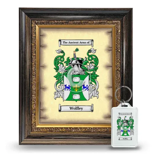Wolfley Framed Coat of Arms and Keychain - Heirloom