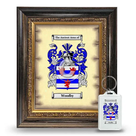 Woodby Framed Coat of Arms and Keychain - Heirloom