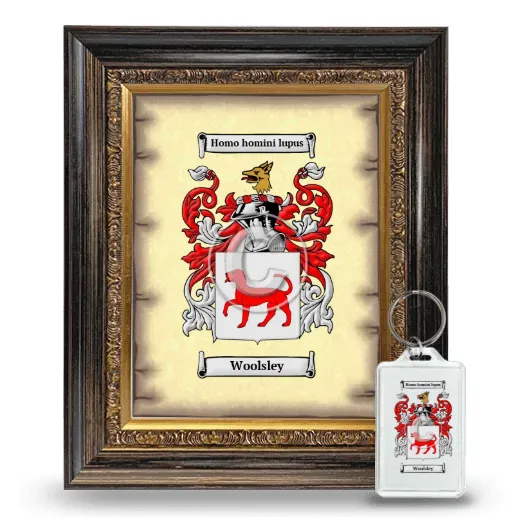 Woolsley Framed Coat of Arms and Keychain - Heirloom