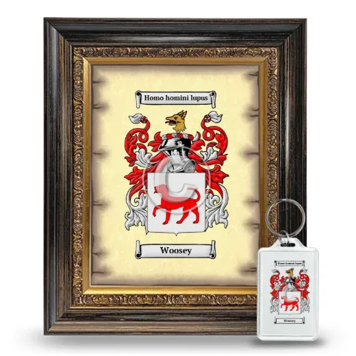 Woosey Framed Coat of Arms and Keychain - Heirloom