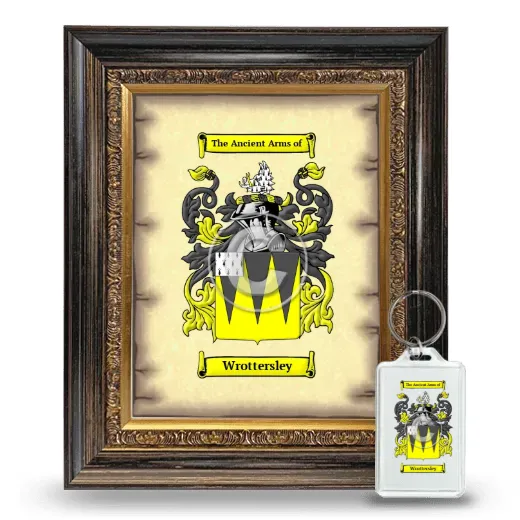 Wrottersley Framed Coat of Arms and Keychain - Heirloom