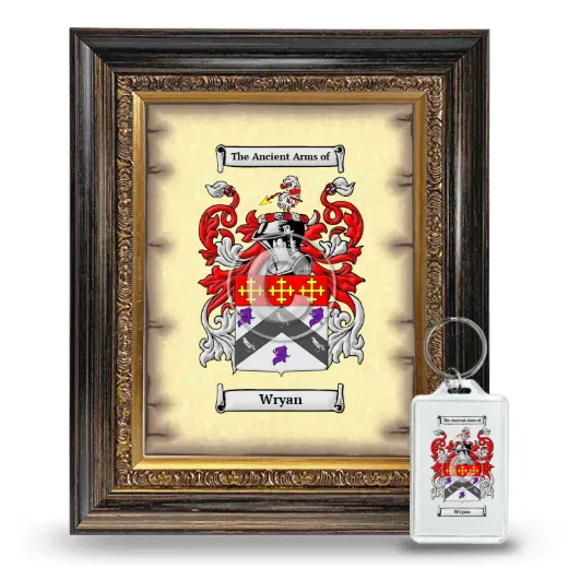 Wryan Framed Coat of Arms and Keychain - Heirloom