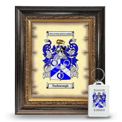 Yarborough Framed Coat of Arms and Keychain - Heirloom