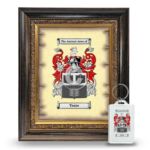 Yeate Framed Coat of Arms and Keychain - Heirloom