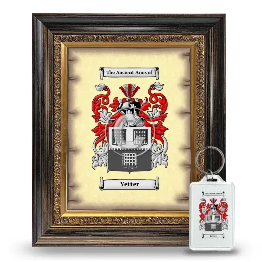 Yetter Framed Coat of Arms and Keychain - Heirloom