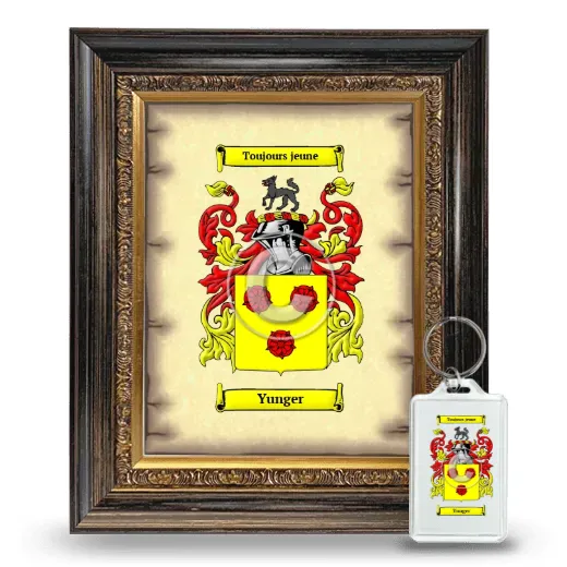 Yunger Framed Coat of Arms and Keychain - Heirloom