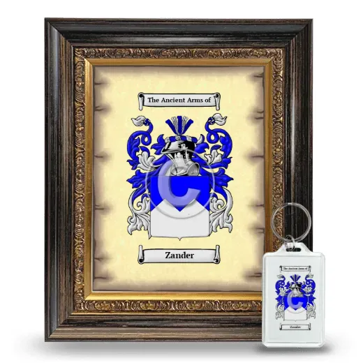 Zander Framed Coat of Arms and Keychain - Heirloom
