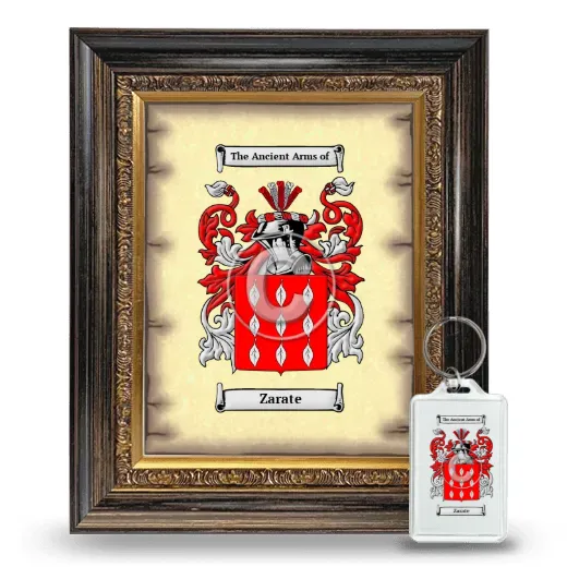 Zarate Framed Coat of Arms and Keychain - Heirloom