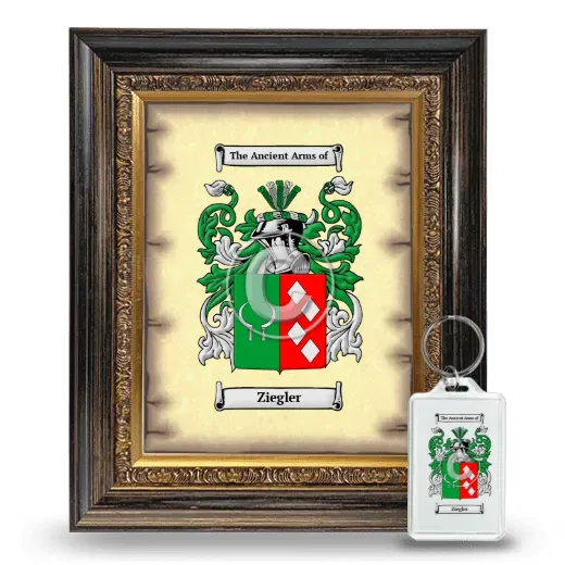 Ziegler Framed Coat of Arms and Keychain - Heirloom