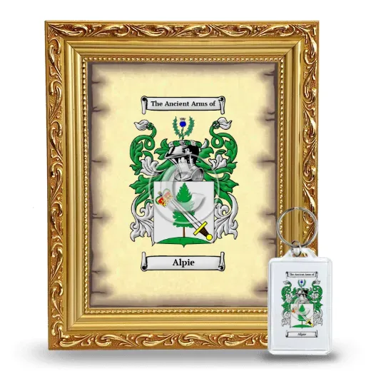 Alpie Framed Coat of Arms and Keychain - Gold