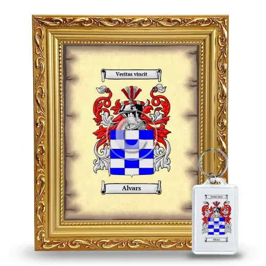 Alvars Framed Coat of Arms and Keychain - Gold