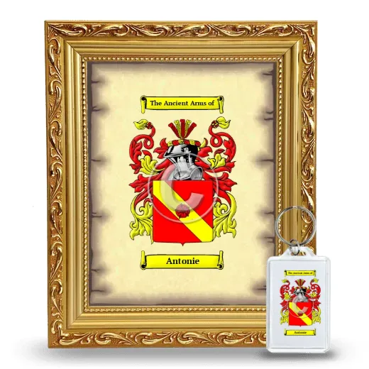 Antonie Framed Coat of Arms and Keychain - Gold