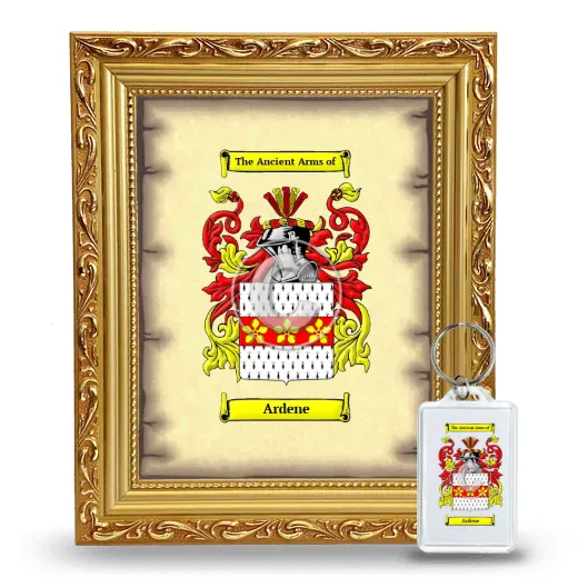 Ardene Framed Coat of Arms and Keychain - Gold