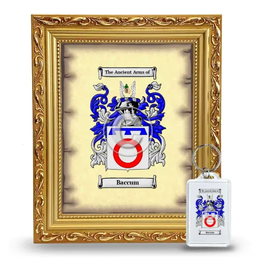 Baccum Framed Coat of Arms and Keychain - Gold