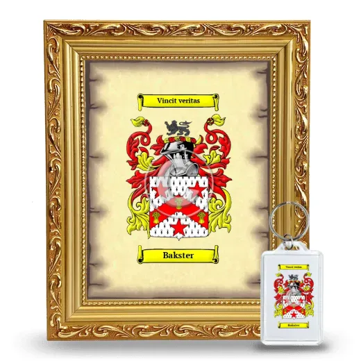 Bakster Framed Coat of Arms and Keychain - Gold