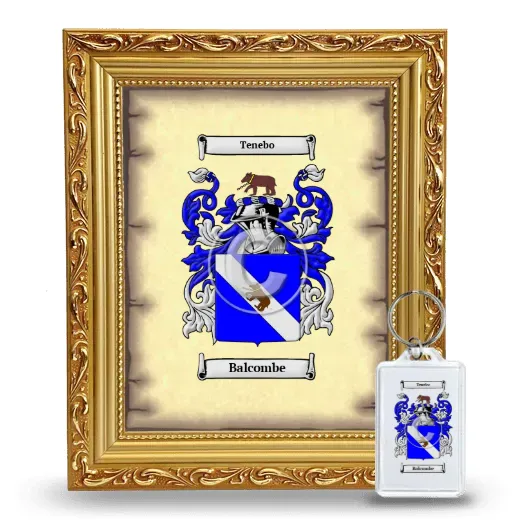 Balcombe Framed Coat of Arms and Keychain - Gold