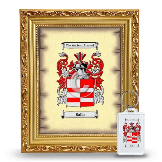 Balla Framed Coat of Arms and Keychain - Gold