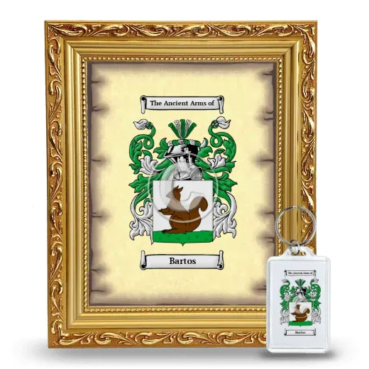 Bartos Framed Coat of Arms and Keychain - Gold