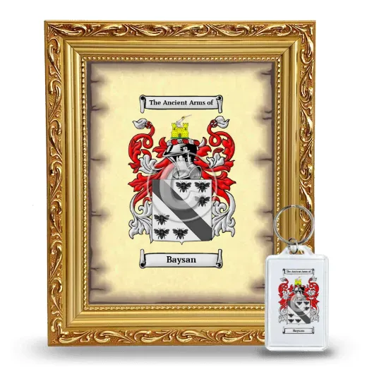 Baysan Framed Coat of Arms and Keychain - Gold
