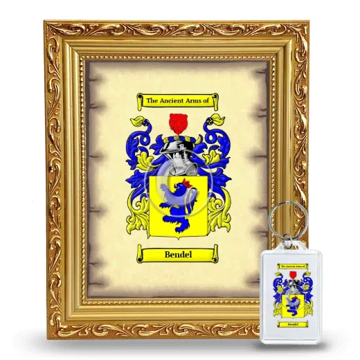 Bendel Framed Coat of Arms and Keychain - Gold