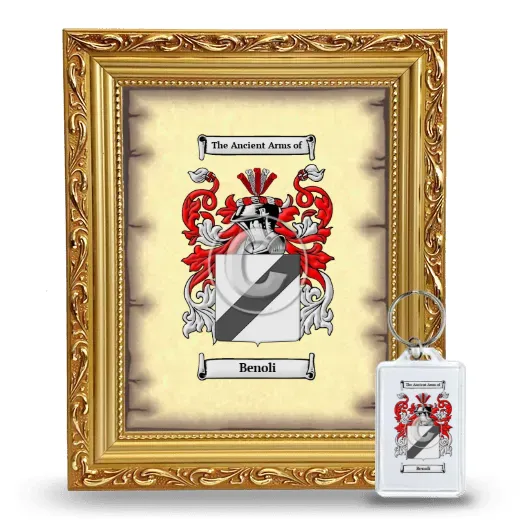 Benoli Framed Coat of Arms and Keychain - Gold