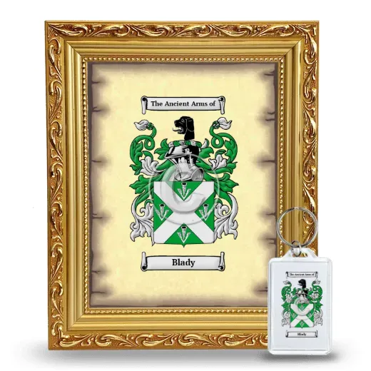 Blady Framed Coat of Arms and Keychain - Gold