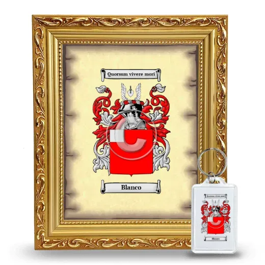 Blanco Framed Coat of Arms and Keychain - Gold