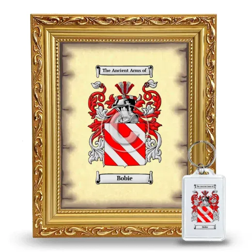 Bobie Framed Coat of Arms and Keychain - Gold