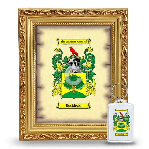 Bockhold Framed Coat of Arms and Keychain - Gold