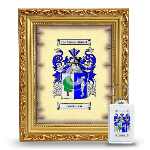 Bockman Framed Coat of Arms and Keychain - Gold