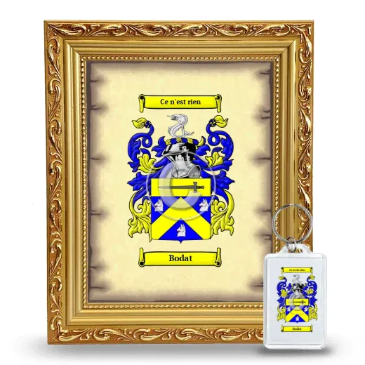 Bodat Framed Coat of Arms and Keychain - Gold