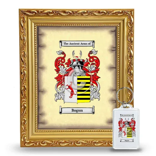 Bogun Framed Coat of Arms and Keychain - Gold