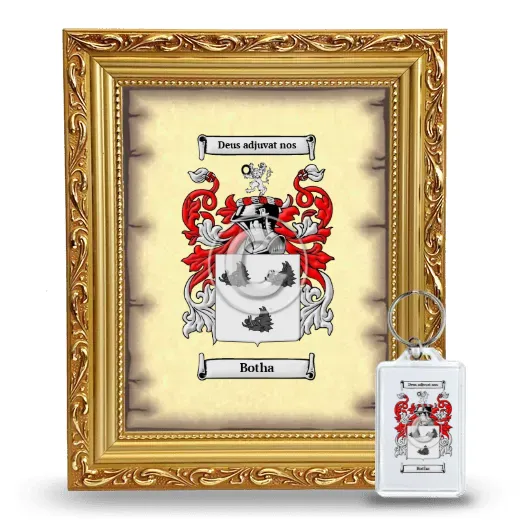Botha Framed Coat of Arms and Keychain - Gold