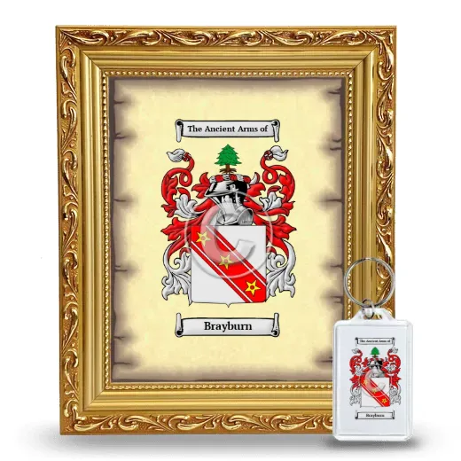 Brayburn Framed Coat of Arms and Keychain - Gold