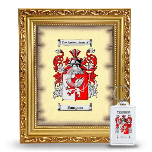 Bumpass Framed Coat of Arms and Keychain - Gold