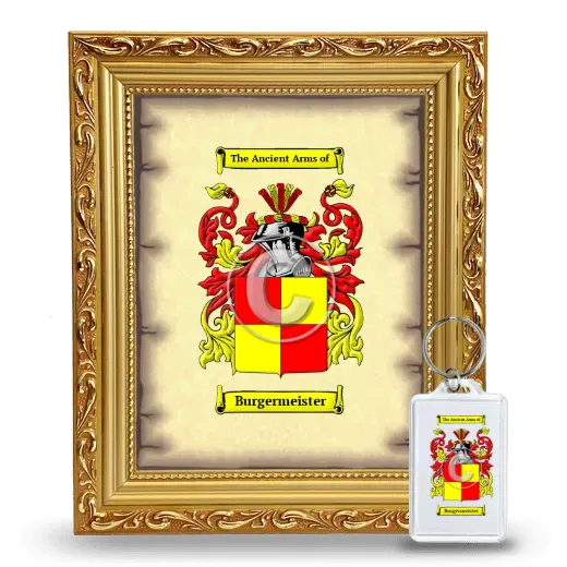 Burgermeister Framed Coat of Arms and Keychain - Gold