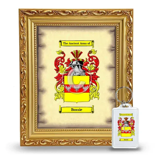 Bussie Framed Coat of Arms and Keychain - Gold