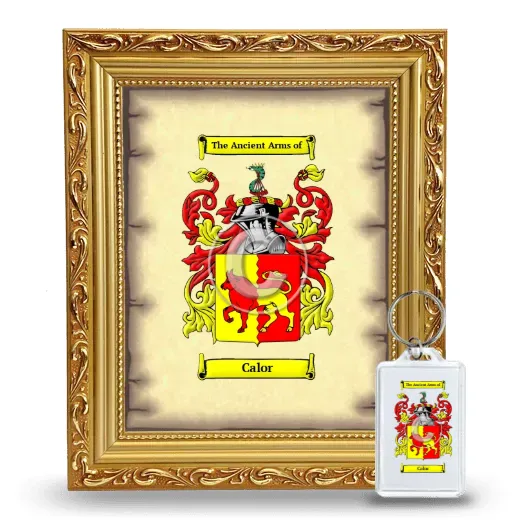 Calor Framed Coat of Arms and Keychain - Gold