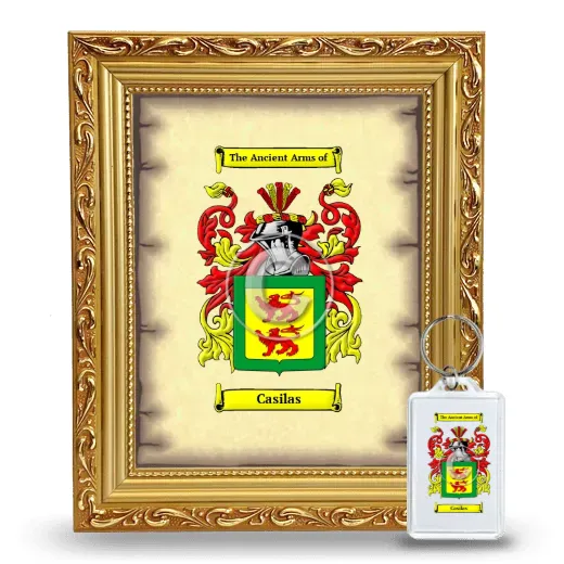 Casilas Framed Coat of Arms and Keychain - Gold