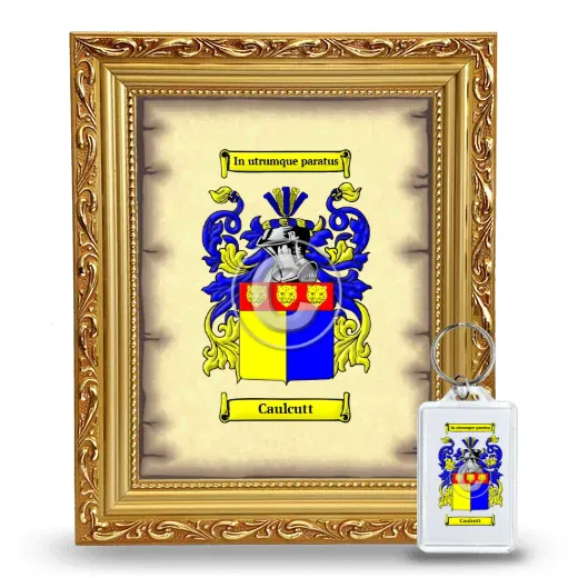Caulcutt Framed Coat of Arms and Keychain - Gold