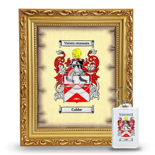 Cobbe Framed Coat of Arms and Keychain - Gold