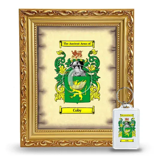 Coby Framed Coat of Arms and Keychain - Gold
