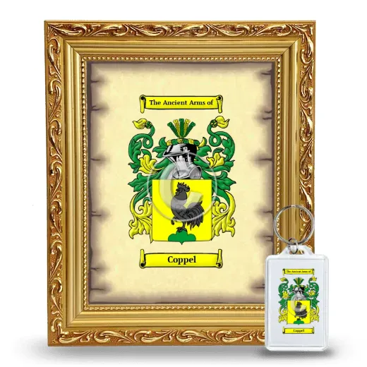 Coppel Framed Coat of Arms and Keychain - Gold