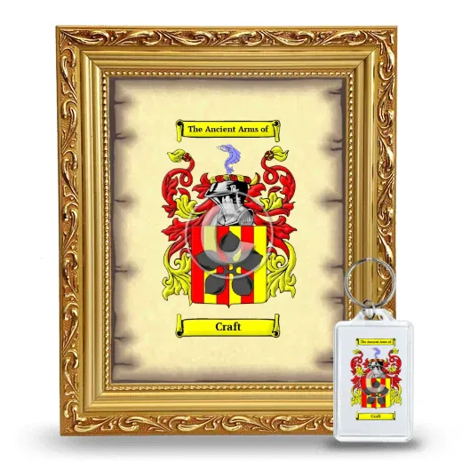Craft Framed Coat of Arms and Keychain - Gold