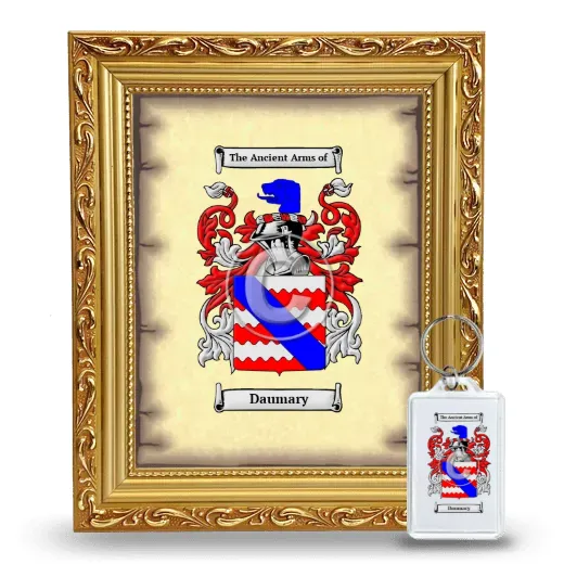 Daumary Framed Coat of Arms and Keychain - Gold