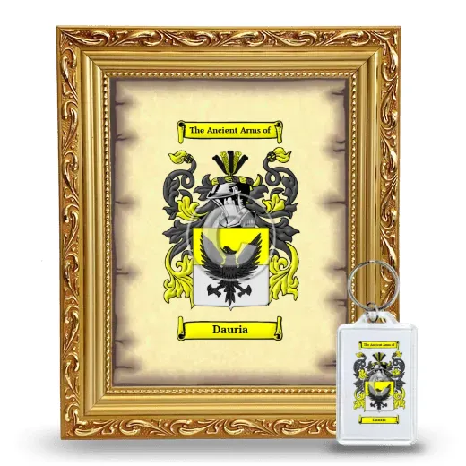 Dauria Framed Coat of Arms and Keychain - Gold