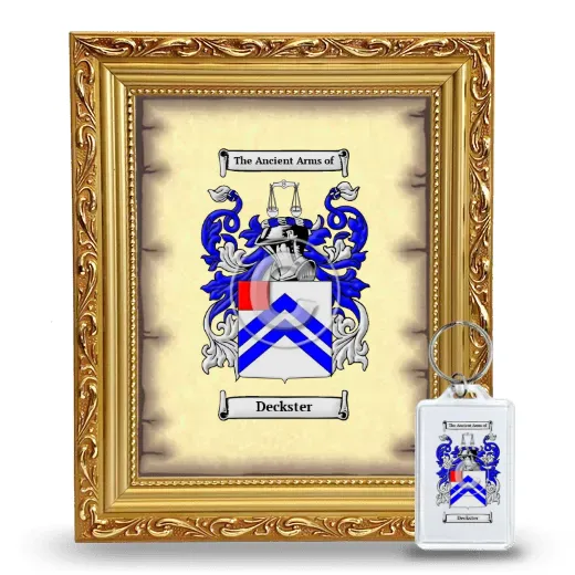 Deckster Framed Coat of Arms and Keychain - Gold