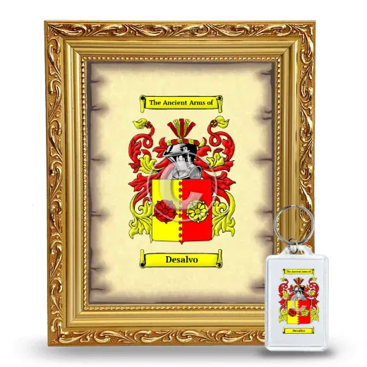 Desalvo Framed Coat of Arms and Keychain - Gold