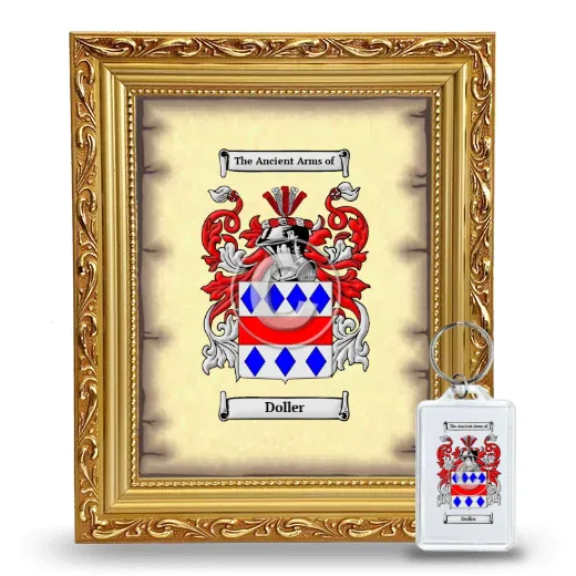 Doller Framed Coat of Arms and Keychain - Gold